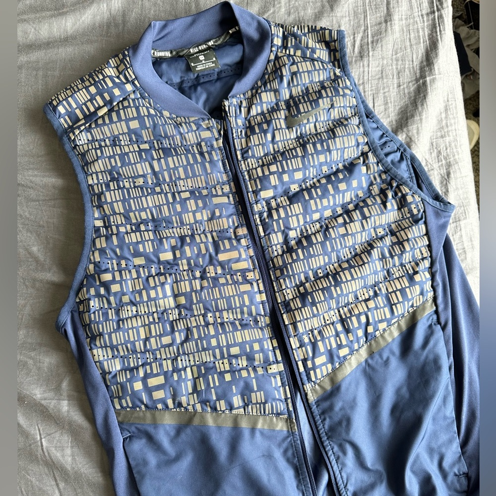 Nike Running Aeroloft Vest Blue Medium reflective